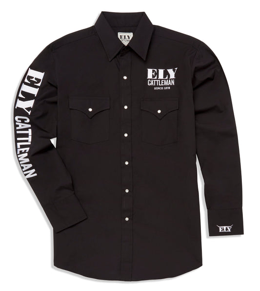 Men's Ely Cattleman Long Sleeve Western Snap Rodeo Shirt