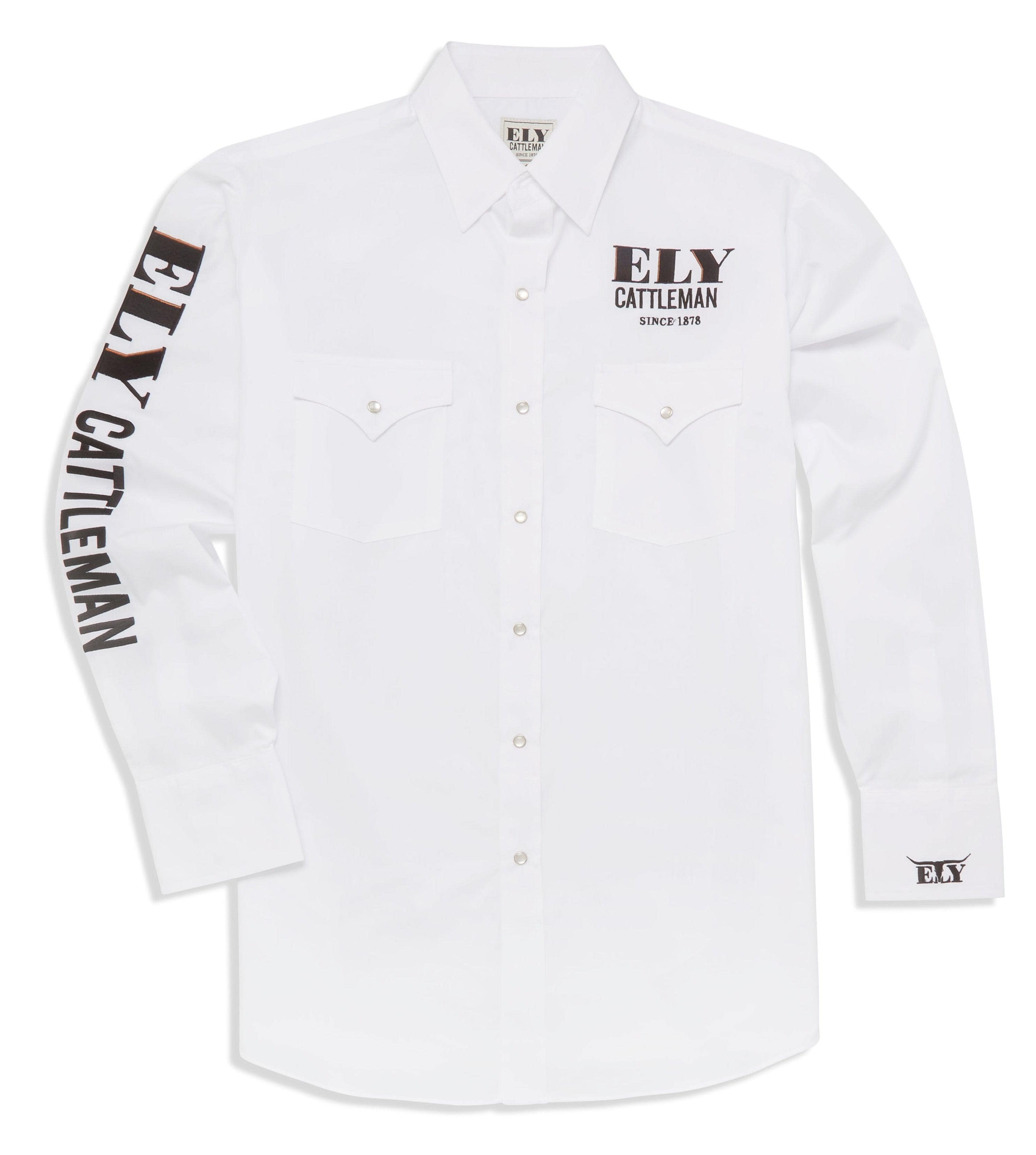 Men's Ely Cattleman Long Sleeve Western Snap Rodeo Shirt - Ely Cattleman