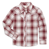 Ely Cattleman Girls Plaid Western Snap Shirt with Piping - Ely Cattleman