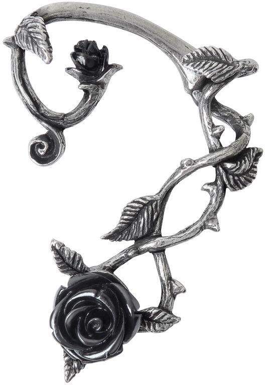 Alchemy Gothic Black Rose Ear Wrap - Alchemy Gothic - Flyclothing LLC