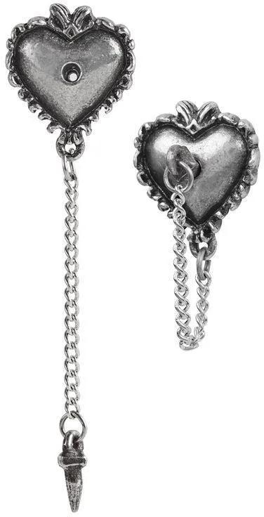 Alchemy Gothic Witches Heart Studs - Alchemy Gothic