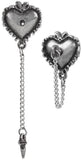 Alchemy Gothic Witches Heart Studs - Alchemy Gothic