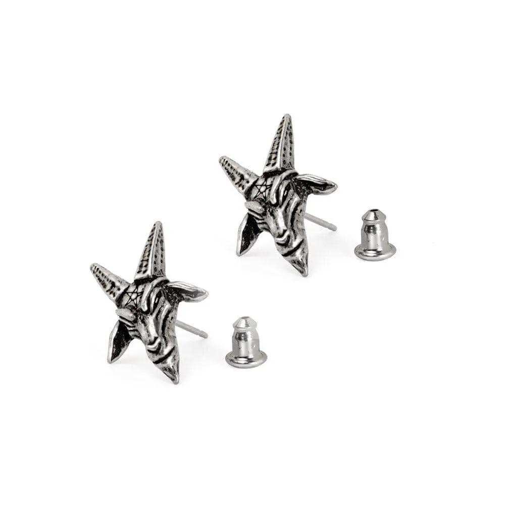 Alchemy Gothic Baphomet Studs - Alchemy Gothic - Flyclothing LLC