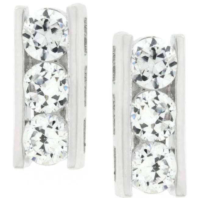 Cubic Zirconia Slate Stud Earrings - JGI - Flyclothing LLC