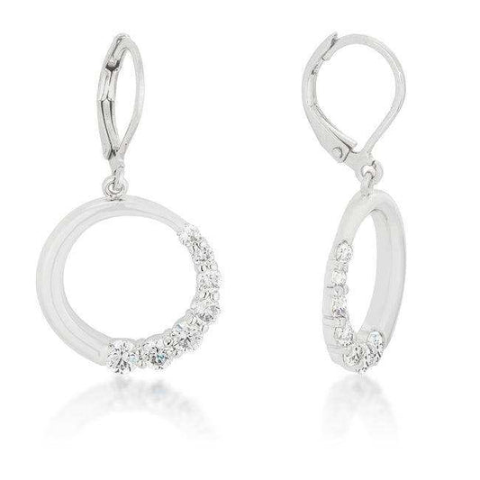 Graduated Cubic Zirconia Circle Earrings - JGI - Flyclothing LLC