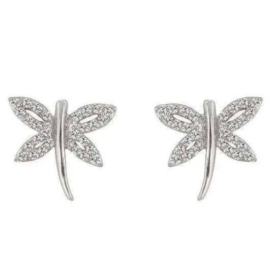 Cubic Zirconia Dragonfly Earrings - JGI - Flyclothing LLC