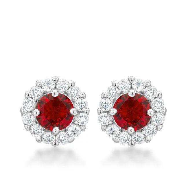 Bella Bridal Earrings in Ruby Red - JGI - Flyclothing LLC