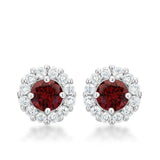 Bella Bridal Earrings in Garnet Red - JGI - Flyclothing LLC