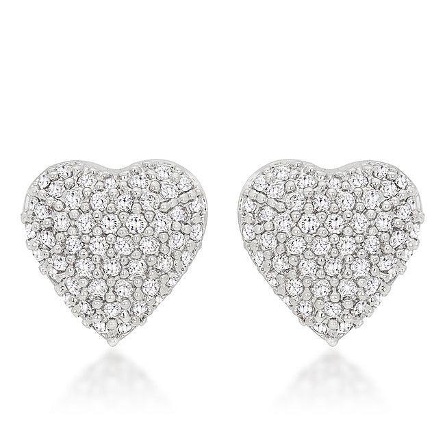 Special Pave Heart Earrings - JGI
