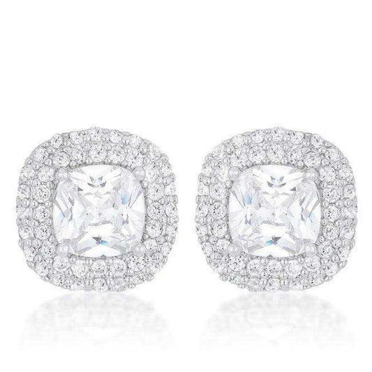 Cushion Pave Stud Earrings - JGI - Flyclothing LLC