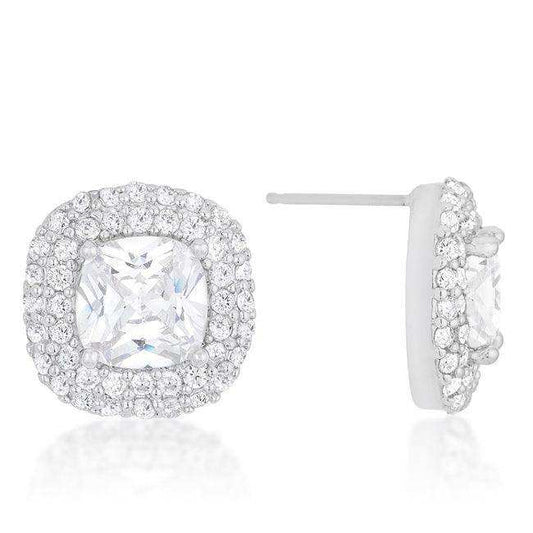 Cushion Pave Stud Earrings - JGI - Flyclothing LLC