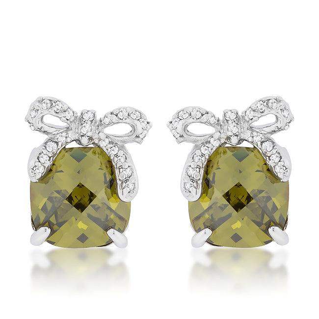 Olivine Drop Earrings with Bow - JGI - Flyclothing LLC