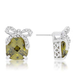 Olivine Drop Earrings with Bow - JGI - Flyclothing LLC