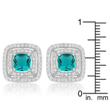 Aqua Halo Stud Earrings - JGI - Flyclothing LLC