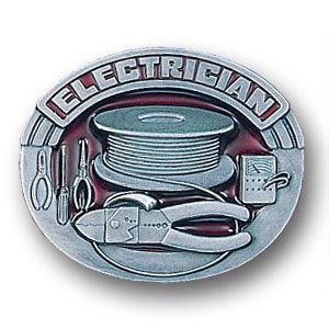 Electrician Enameled Belt Buckle - Siskiyou Buckle