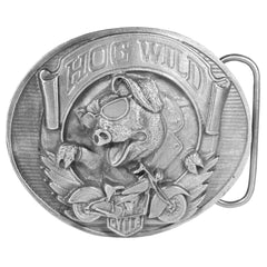 Hog Wild Antiqued Belt Buckle - Siskiyou Buckle
