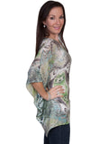Scully MULTI PRINTED KAFTAN BLOUSE - Scully Leather