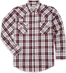 Ely Cattleman Red Plaid Long Sleeve Western Shirt - Ely Cattleman