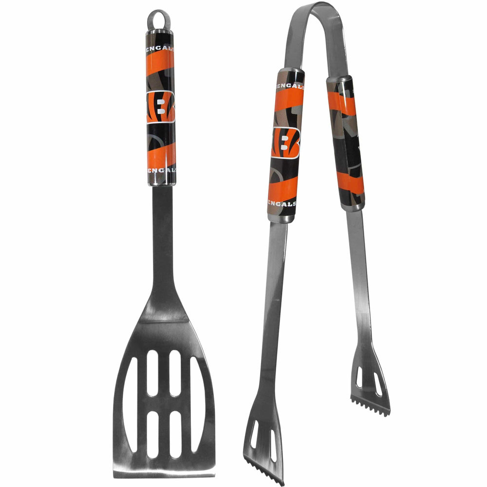 Cincinnati Bengals 2 pc Steel BBQ Tool Set - Siskiyou Buckle