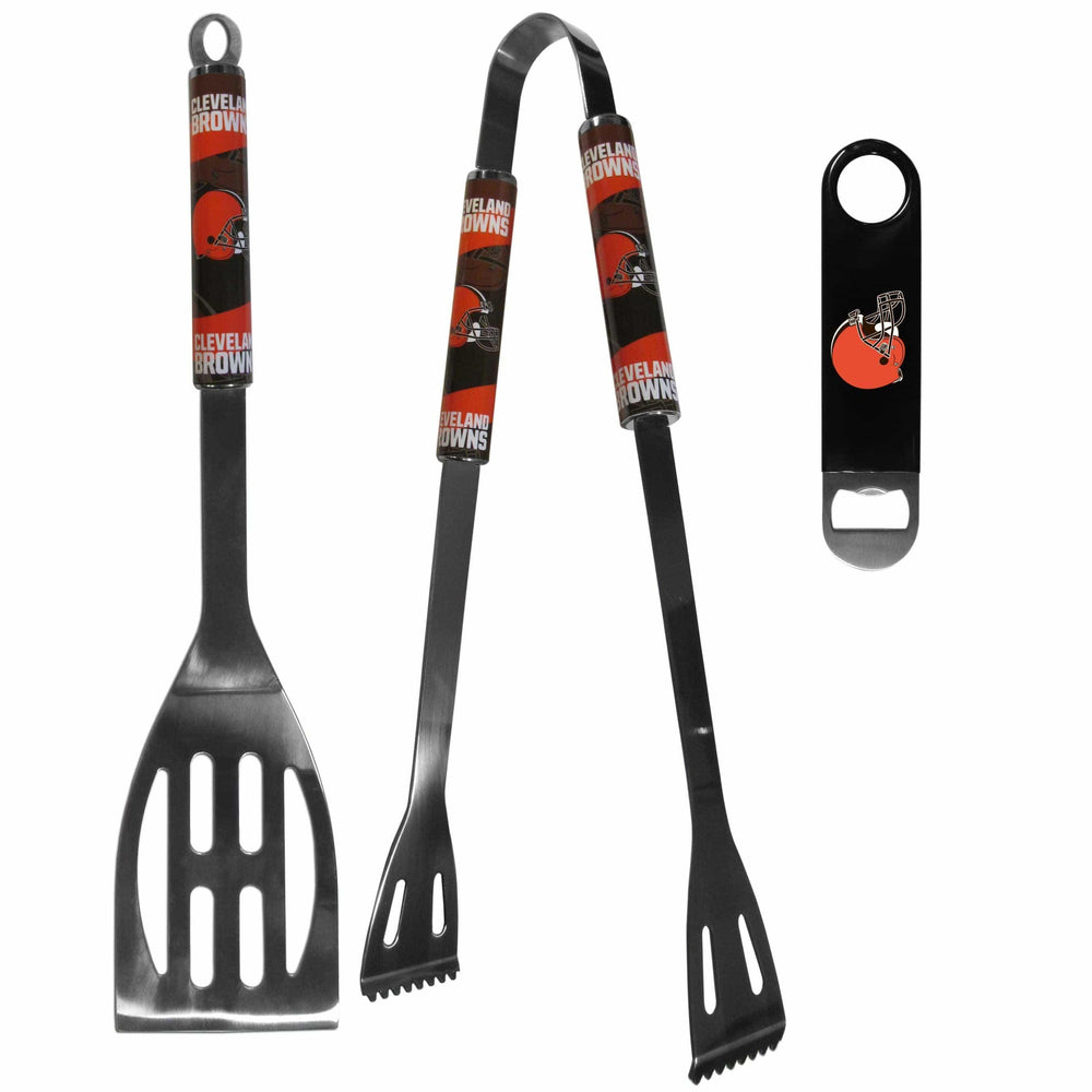 Cleveland Browns 2 pc BBQ Set and Bottle Opener - Siskiyou Buckle