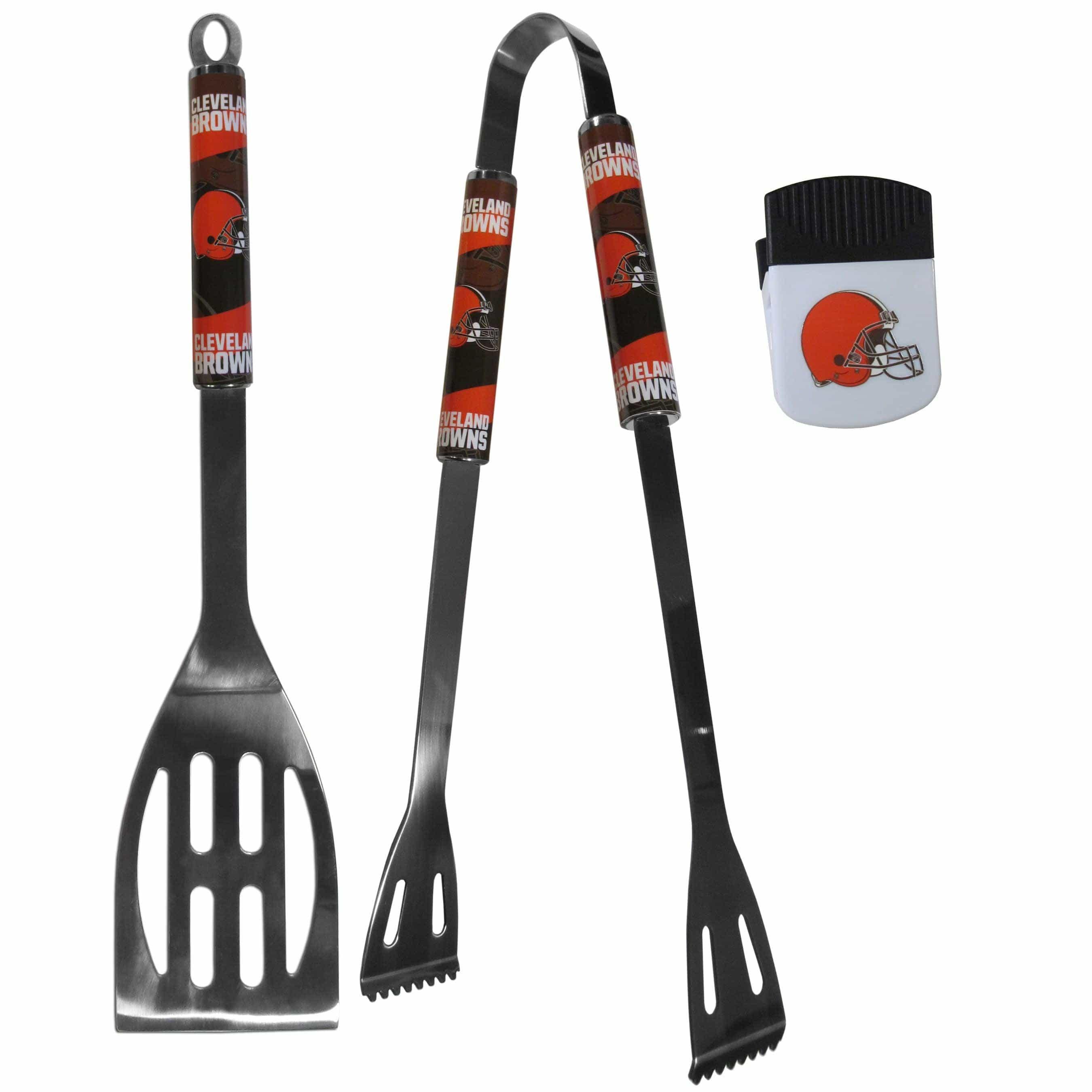 Cleveland Browns 2 pc BBQ Set and Chip Clip - Siskiyou Buckle