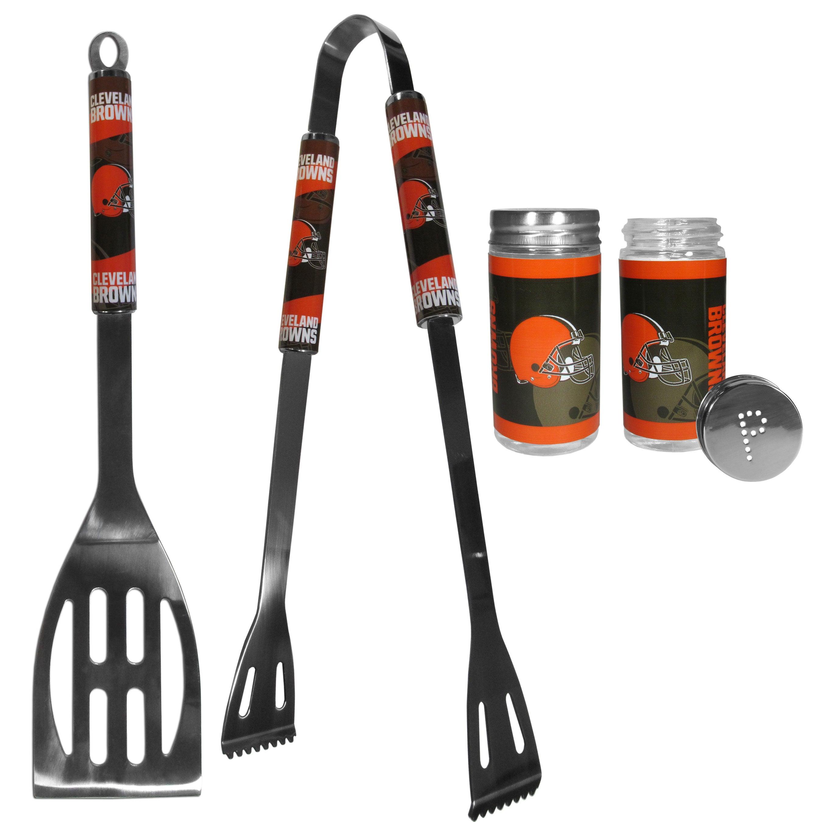 Cleveland Browns 2pc BBQ Set with Tailgate Salt & Pepper Shakers - Flyclothing LLC