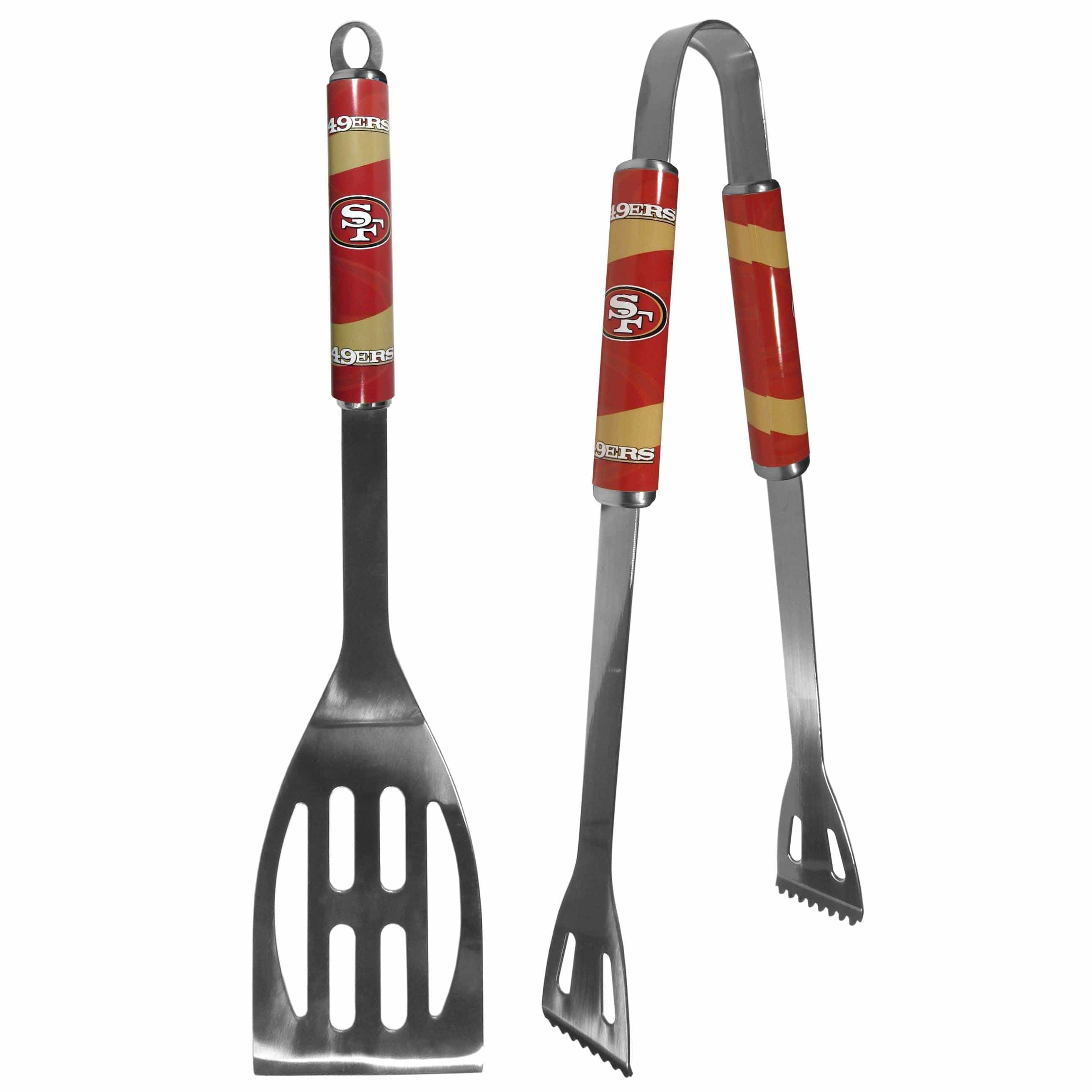 San Francisco 49ers 2 pc Steel BBQ Tool Set - Flyclothing LLC