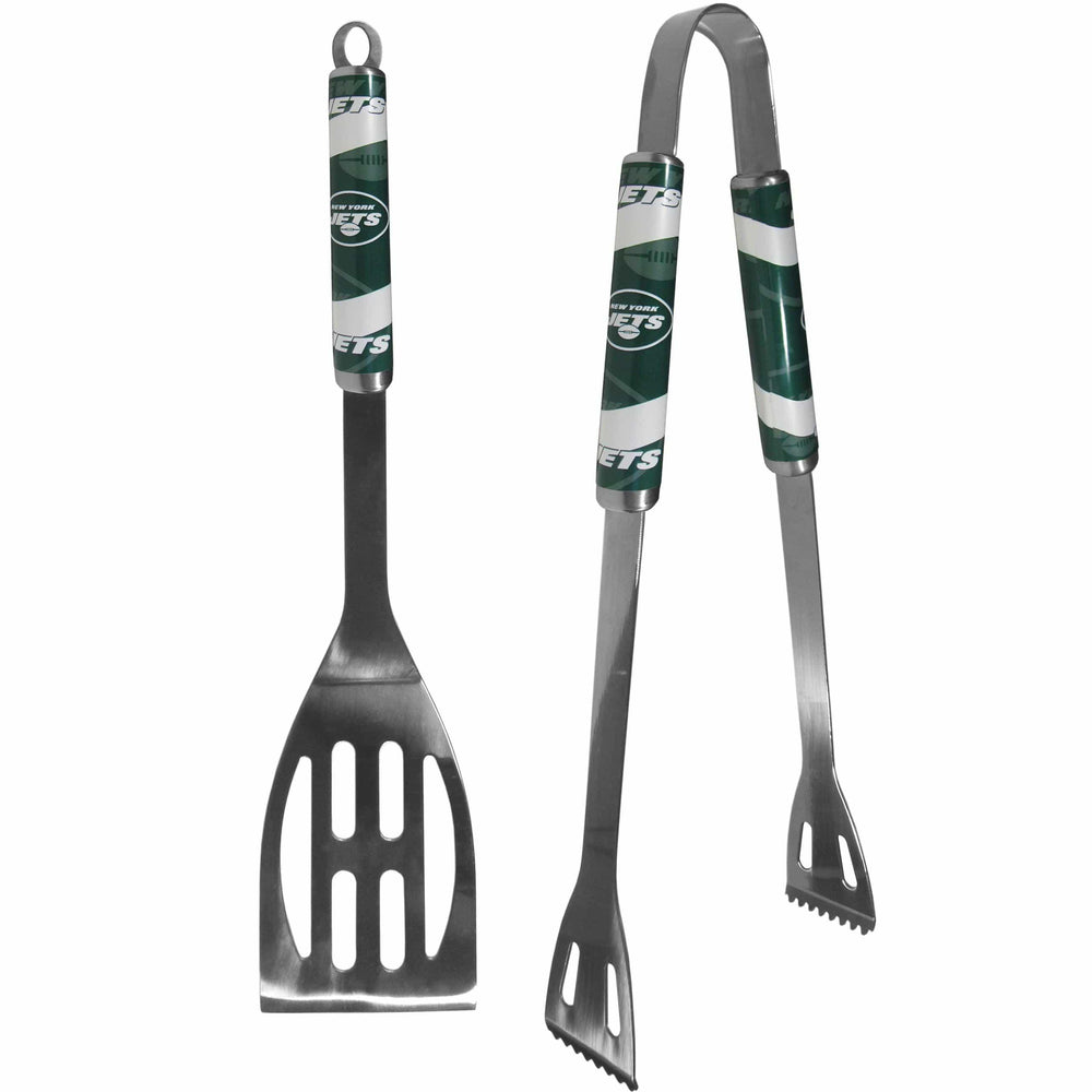New York Jets 2 pc Steel BBQ Tool Set - Siskiyou Buckle