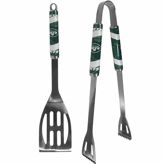 New York Jets 2 pc Steel BBQ Tool Set - Siskiyou Buckle
