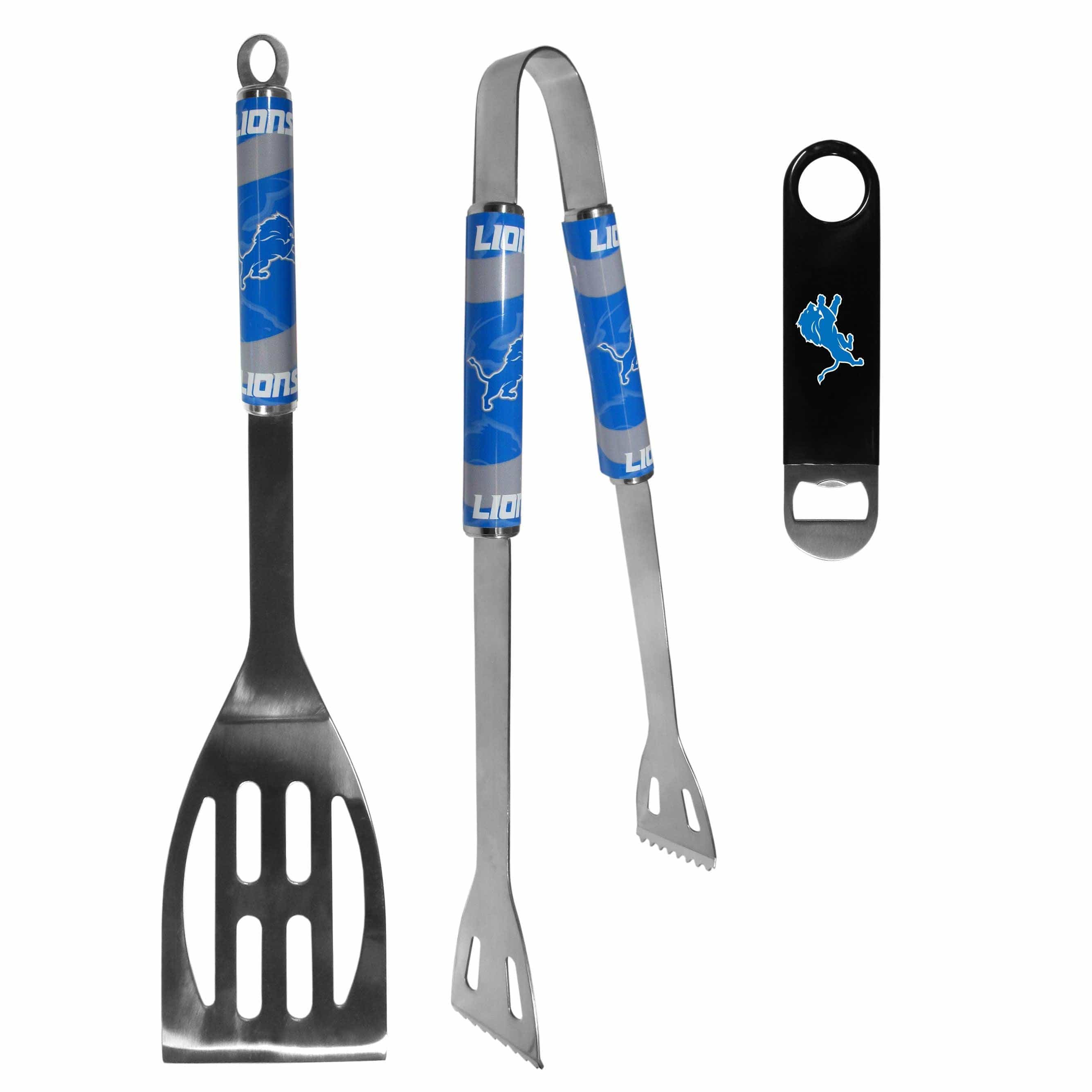 Detroit Lions 2 pc BBQ Set and Bottle Opener - Flyclothing LLC