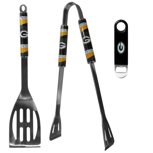 Green Bay Packers 2 pc BBQ Set and Bottle Opener - Siskiyou Buckle