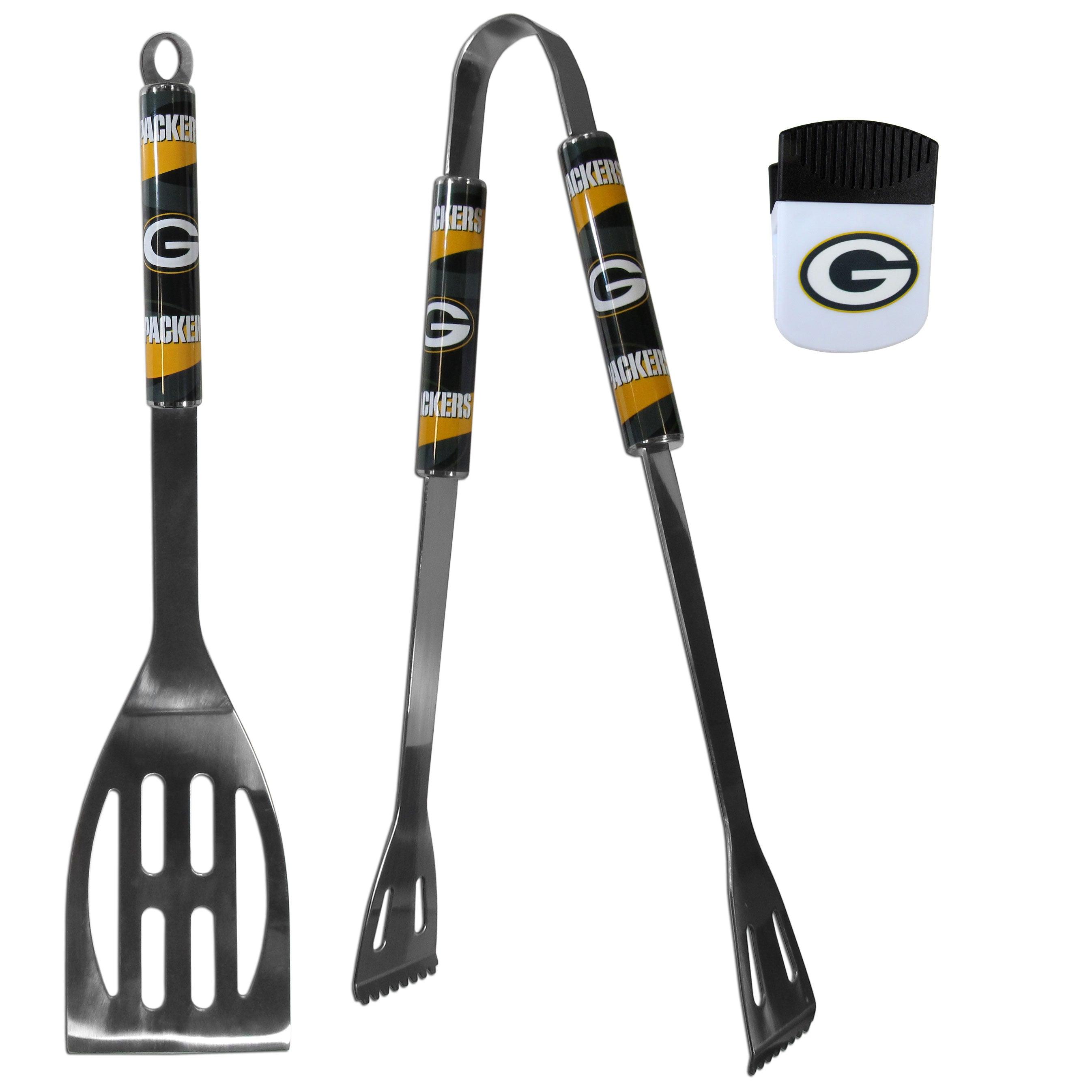 Green Bay Packers 2 pc BBQ Set and Chip Clip - Flyclothing LLC