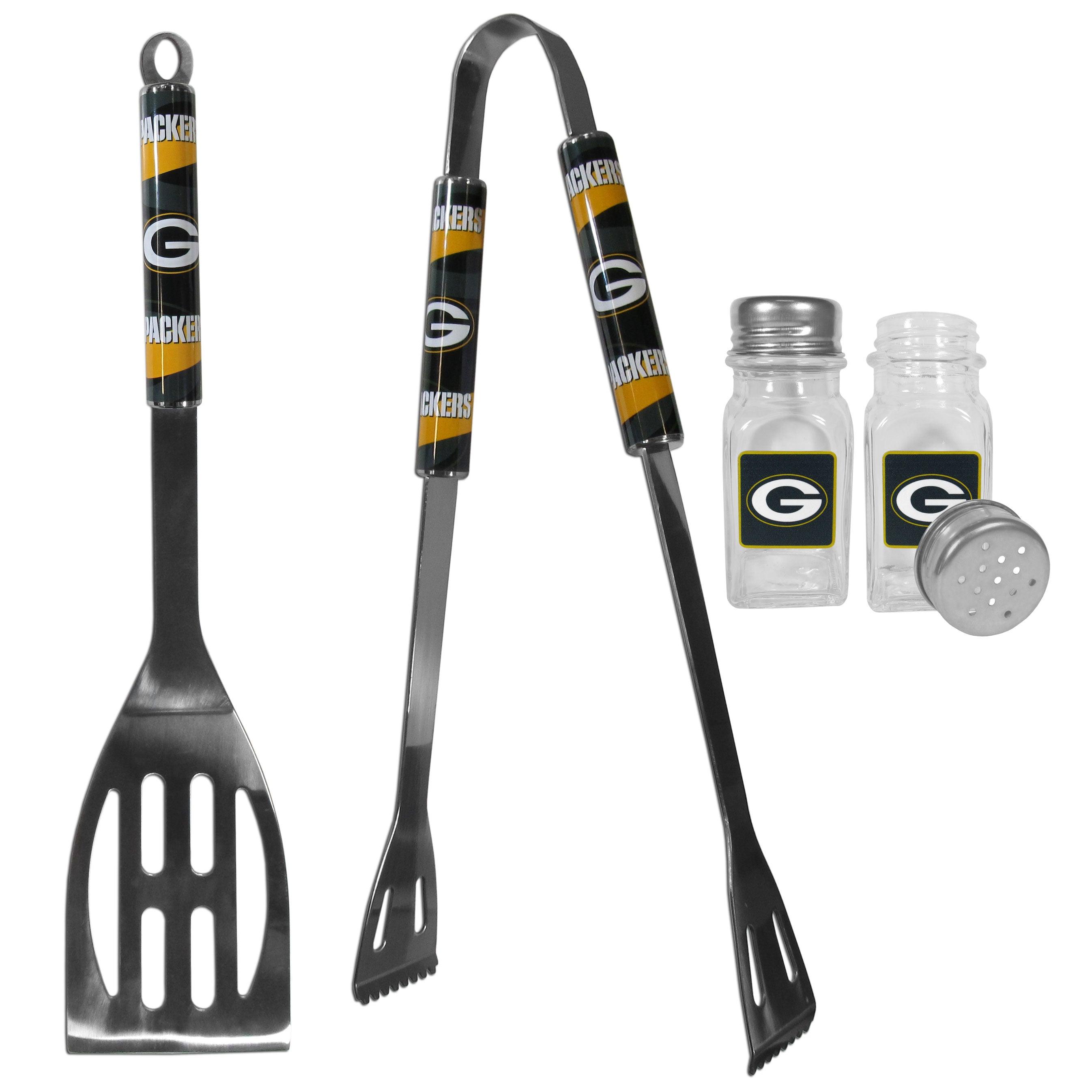 Green Bay Packers 2pc BBQ Set with Salt & Pepper Shakers - Flyclothing LLC