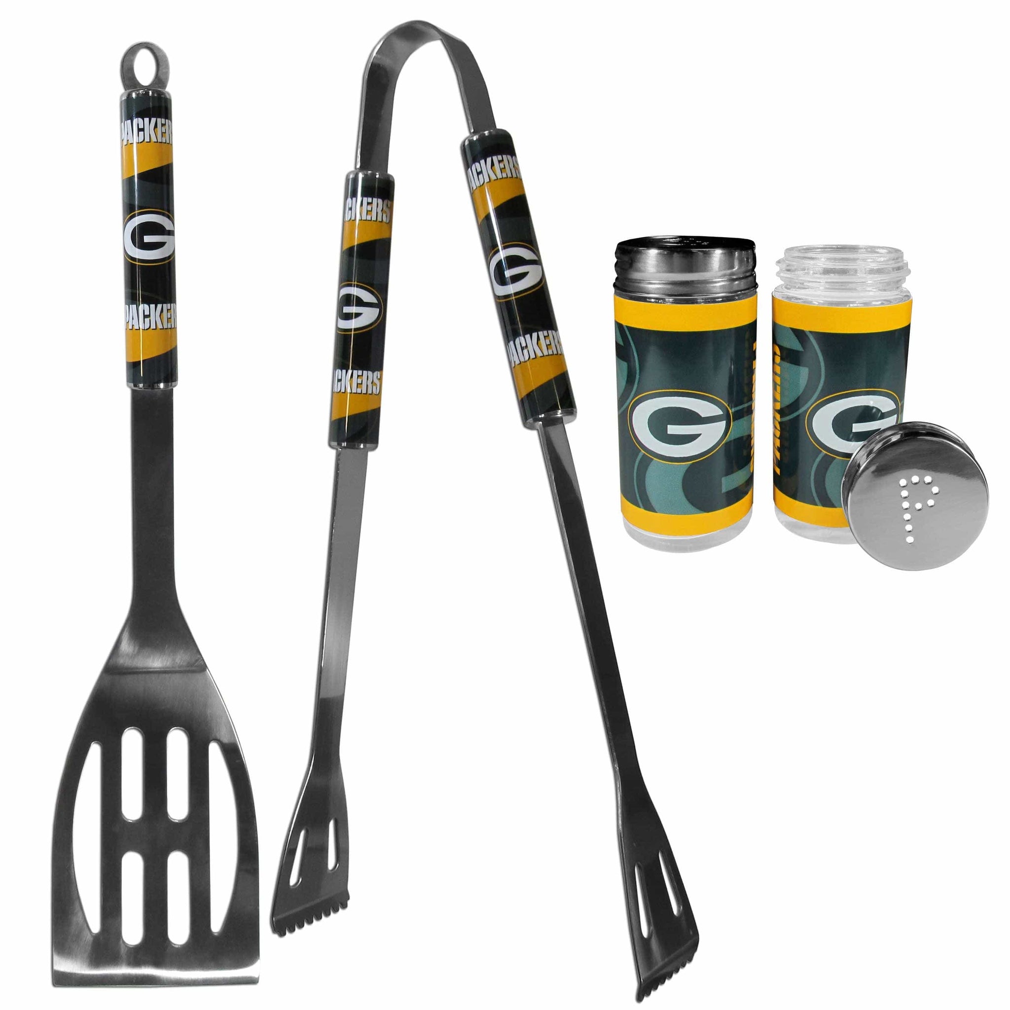 Green Bay Packers 2pc BBQ Set with Tailgate Salt & Pepper Shakers - Siskiyou Buckle - Flyclothing LLC