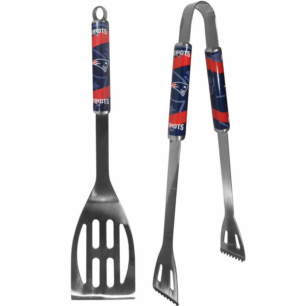 New England Patriots 2 pc Steel BBQ Tool Set - Siskiyou Buckle
