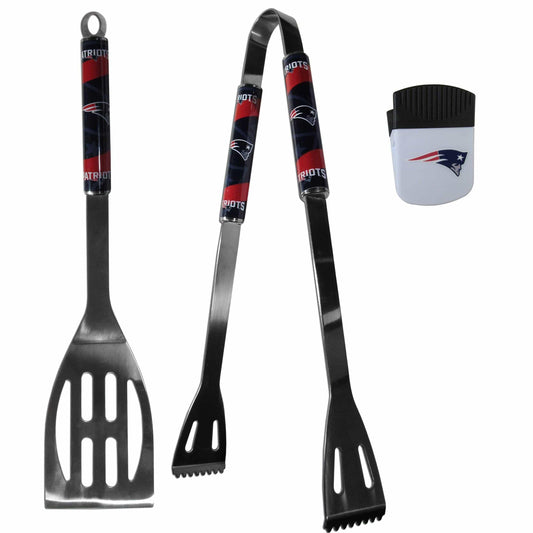 New England Patriots 2 pc BBQ Set and Chip Clip - Siskiyou Buckle