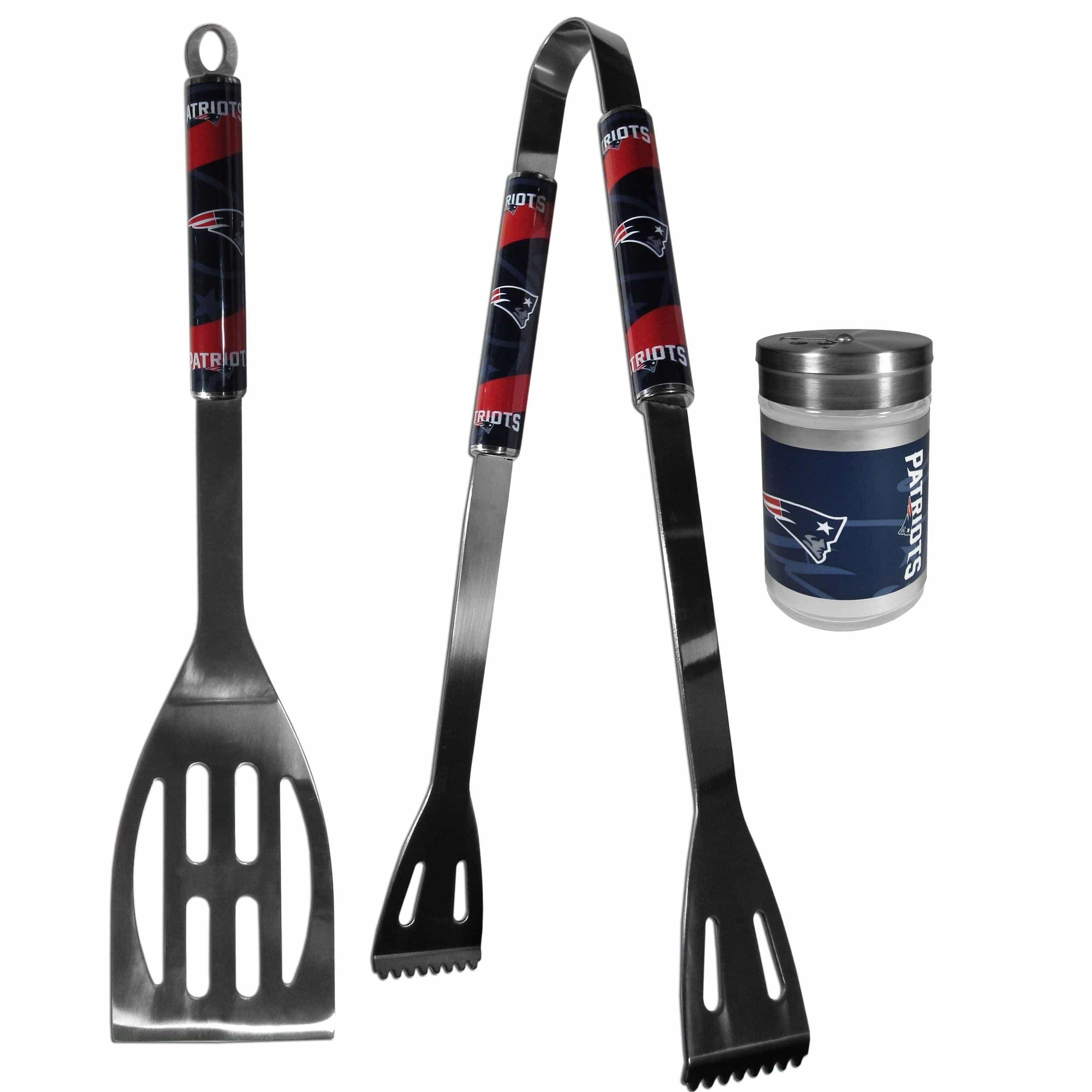 New England Patriots 2pc BBQ Set with Season Shaker - Siskiyou Buckle