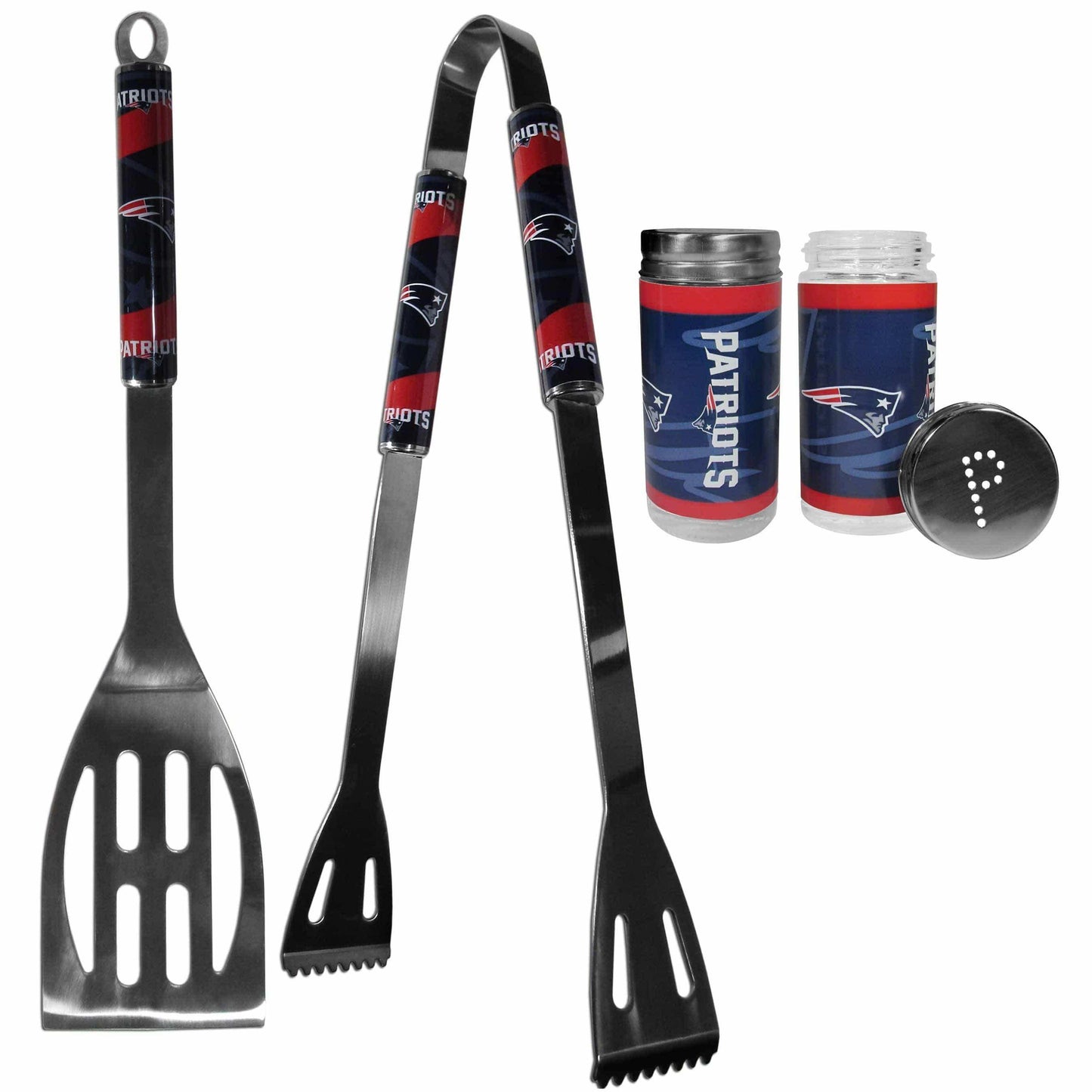 New England Patriots 2pc BBQ Set with Tailgate Salt & Pepper Shakers - Siskiyou Buckle - Flyclothing LLC