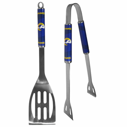 Los Angeles Rams 2 pc Steel BBQ Tool Set - Siskiyou Buckle