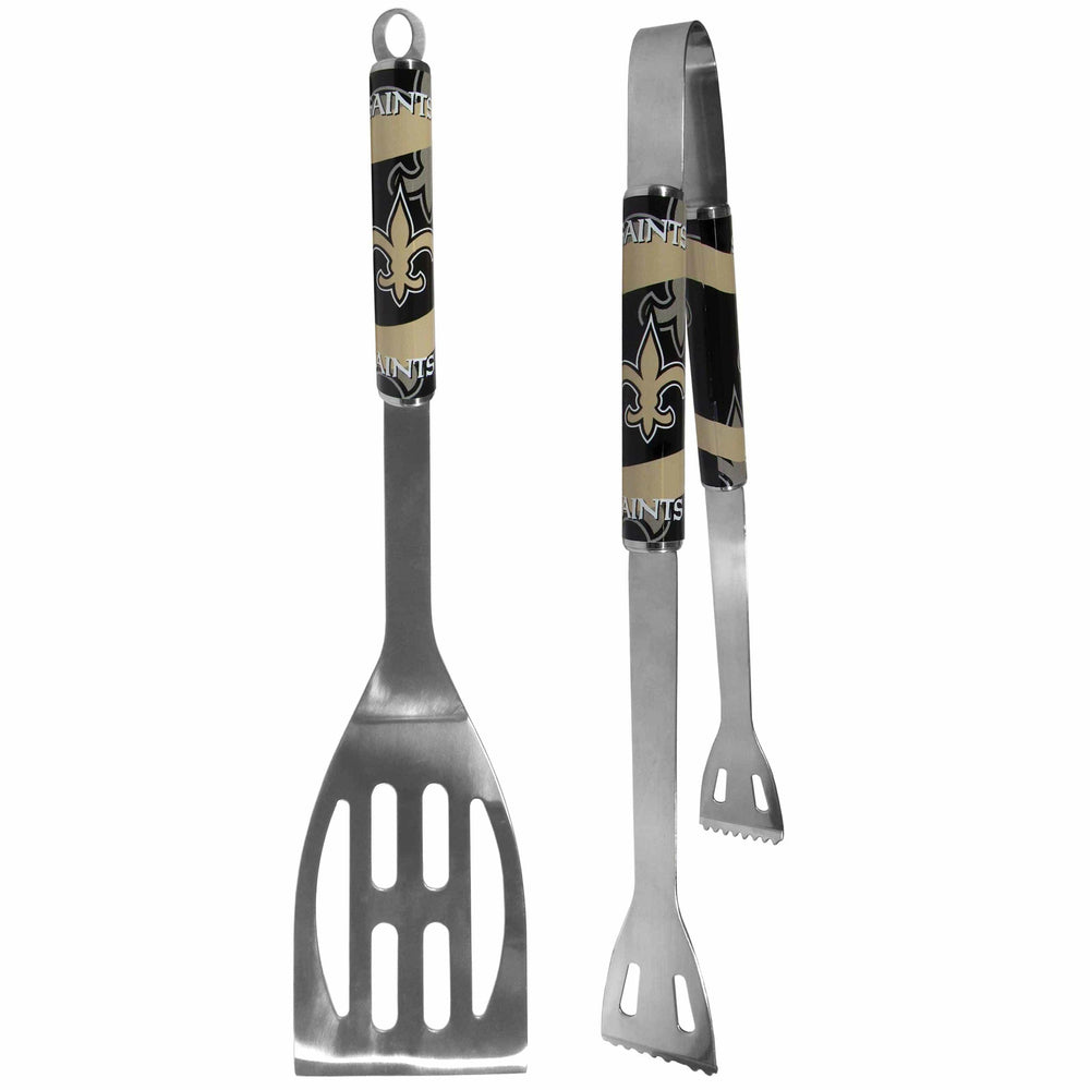New Orleans Saints 2 pc Steel BBQ Tool Set - Siskiyou Buckle