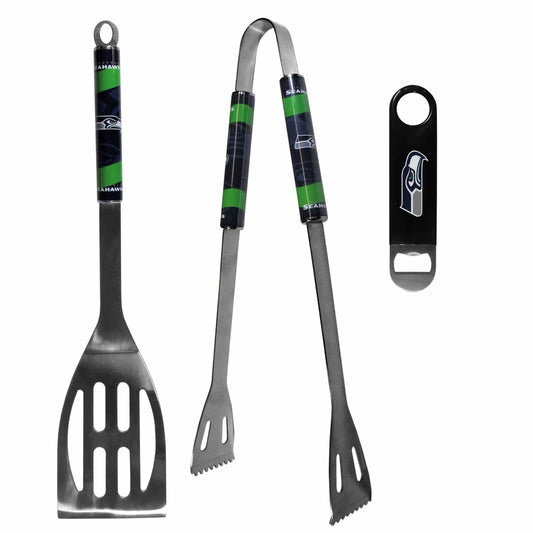 Seattle Seahawks 2 pc BBQ Set and Bottle Opener - Flyclothing LLC