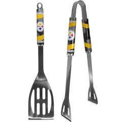 Pittsburgh Steelers 2 pc Steel BBQ Tool Set - Flyclothing LLC