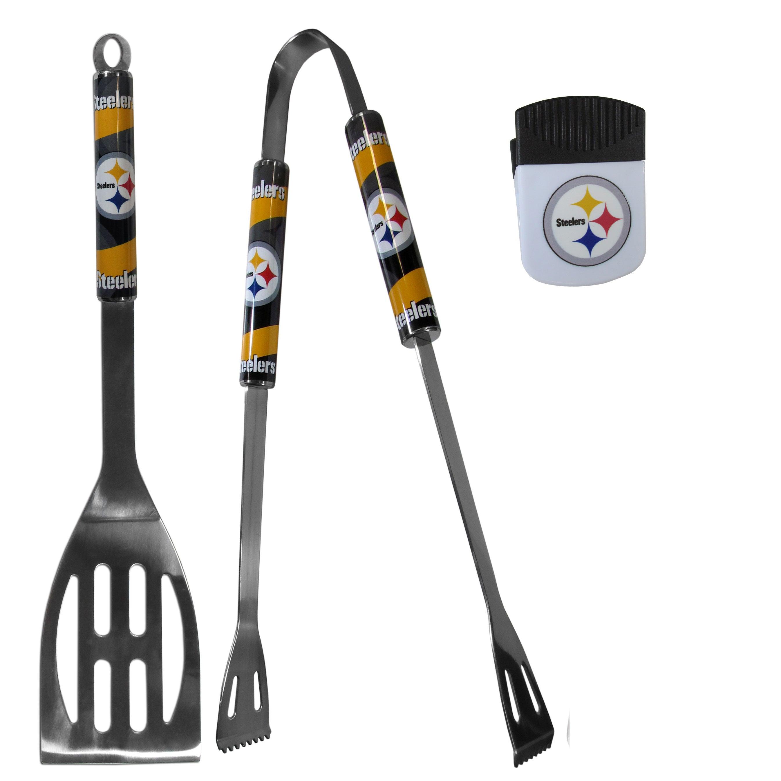 Pittsburgh Steelers 2 pc BBQ Set and Chip Clip - Flyclothing LLC
