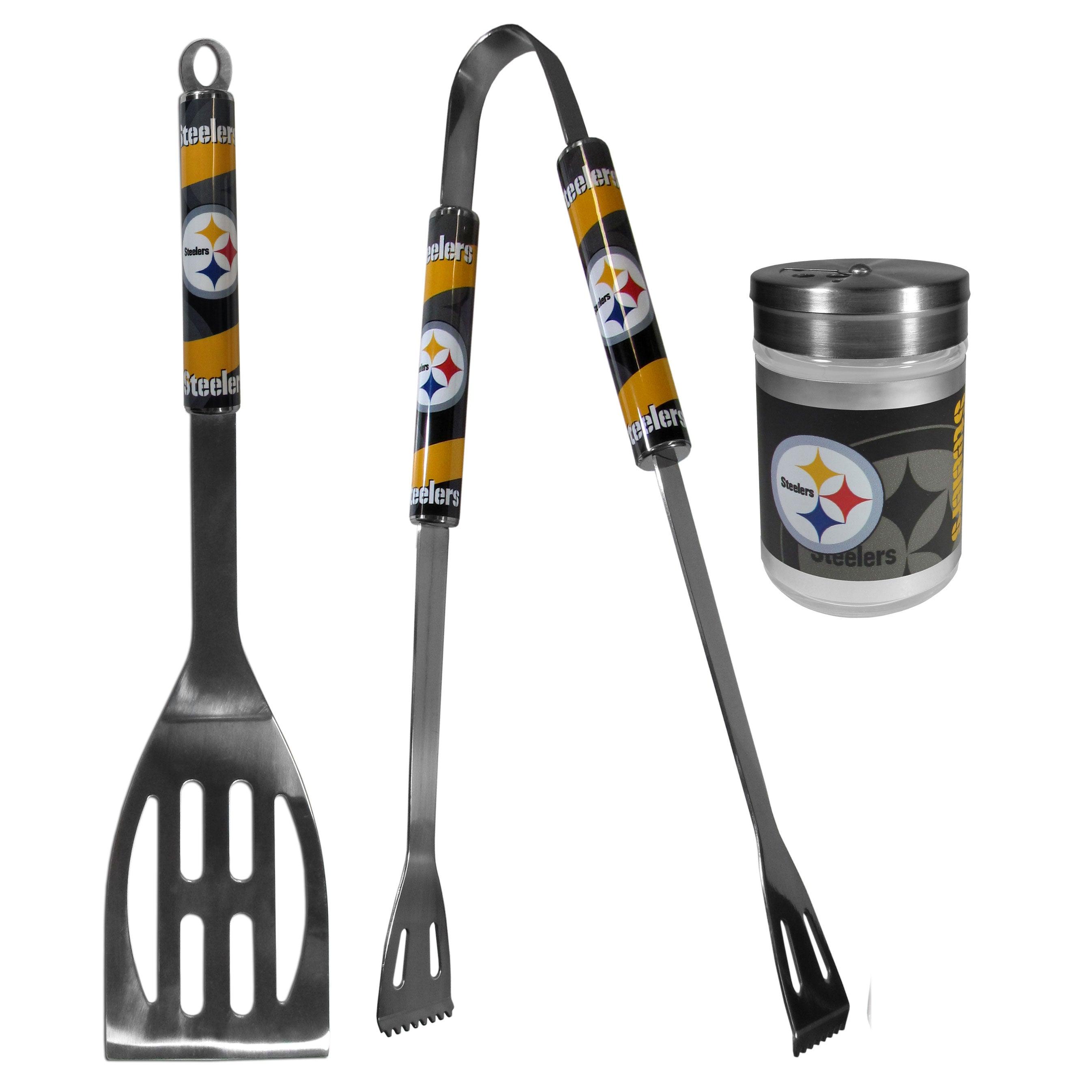 Pittsburgh Steelers 2pc BBQ Set with Season Shaker - Flyclothing LLC