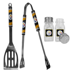 Pittsburgh Steelers 2pc BBQ Set with Salt & Pepper Shakers - Flyclothing LLC
