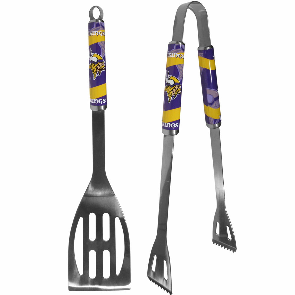 Minnesota Vikings 2 pc Steel BBQ Tool Set - Siskiyou Buckle