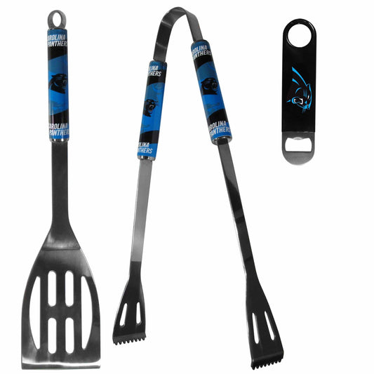 Carolina Panthers 2 pc BBQ Set and Bottle Opener - Siskiyou Buckle