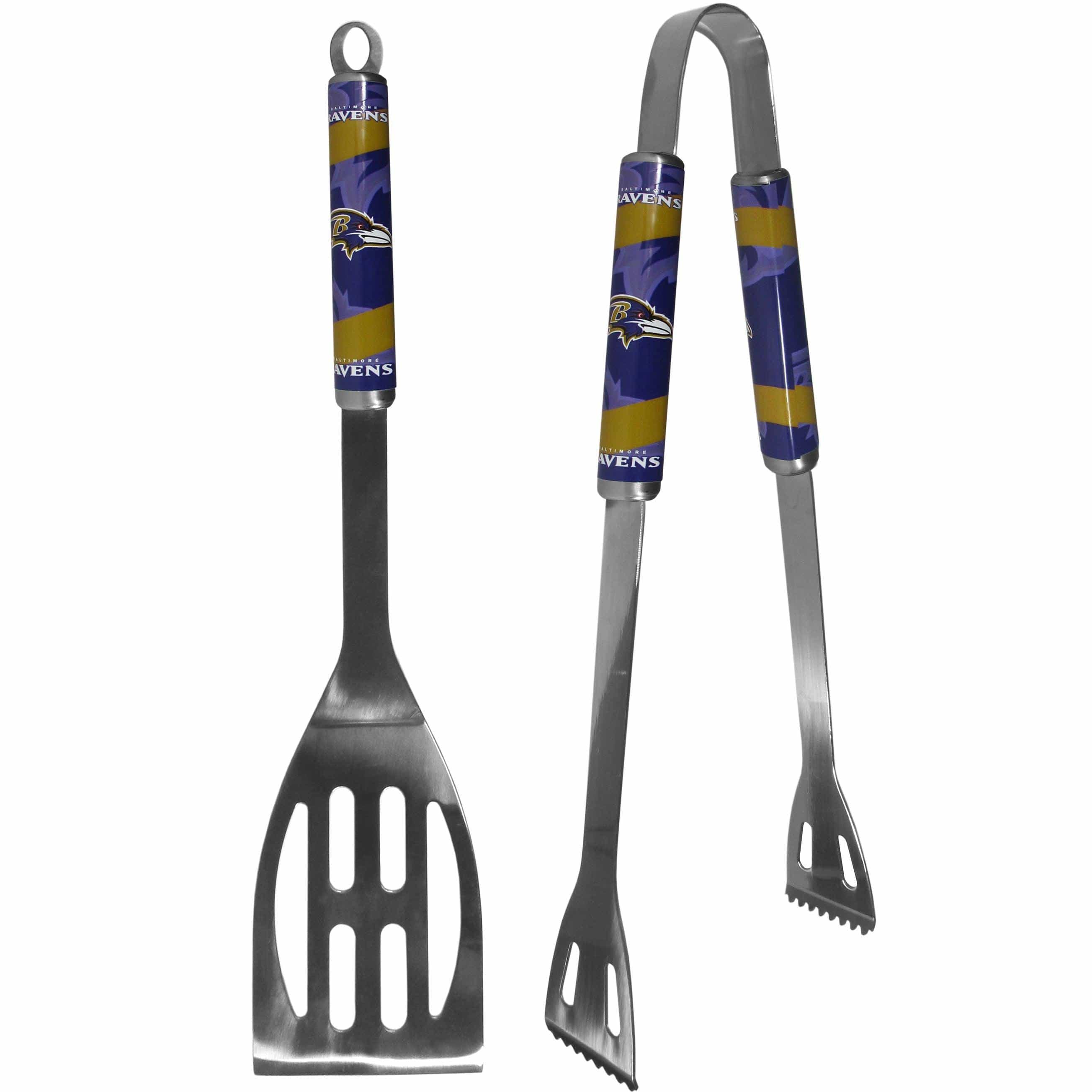 Baltimore Ravens 2 pc Steel BBQ Tool Set - Siskiyou Buckle