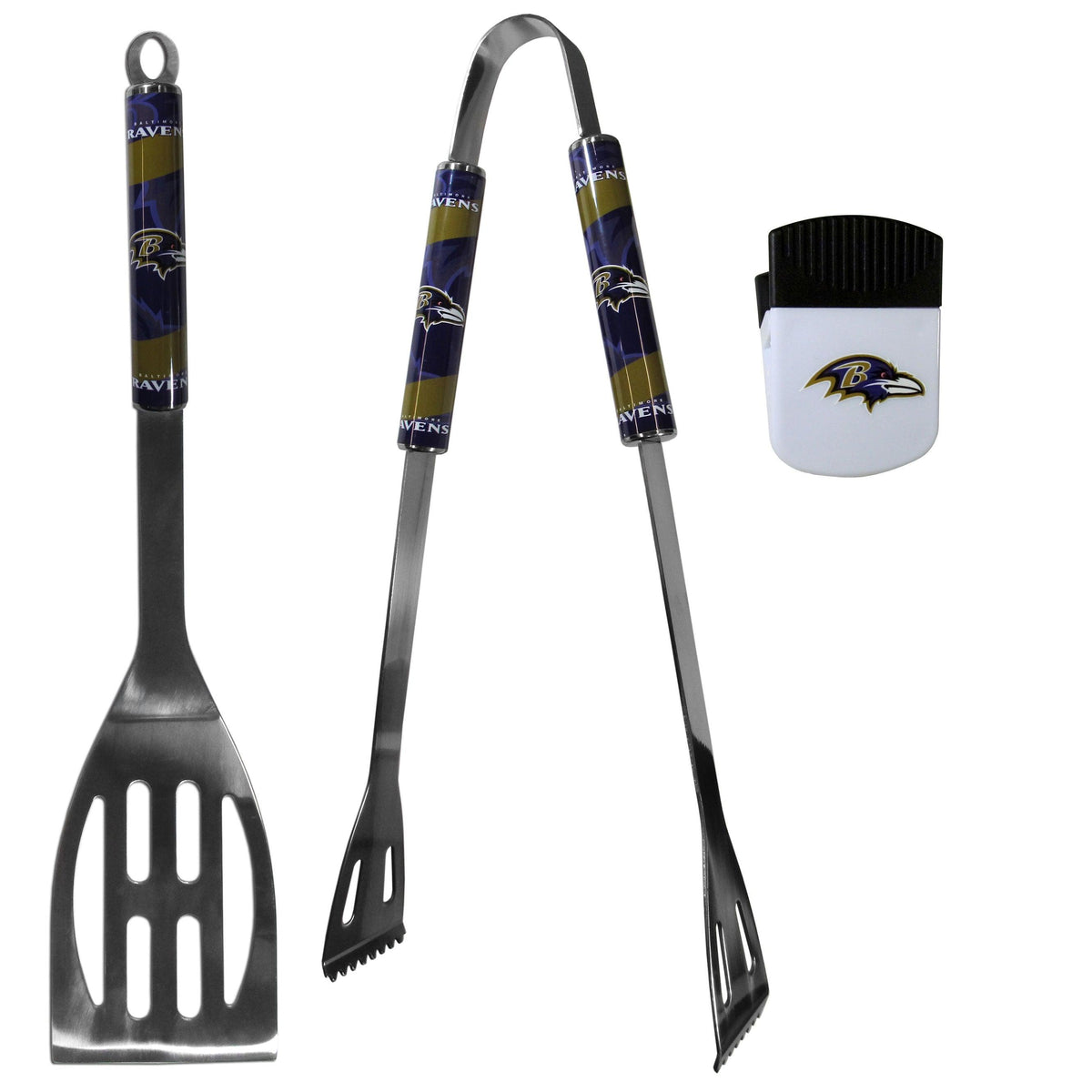 Baltimore Ravens 2 pc BBQ Set and Chip Clip - Flyclothing LLC
