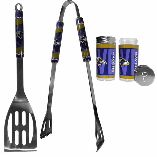Baltimore Ravens 2pc BBQ Set with Tailgate Salt & Pepper Shakers - Siskiyou Buckle - Flyclothing LLC